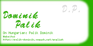 dominik palik business card